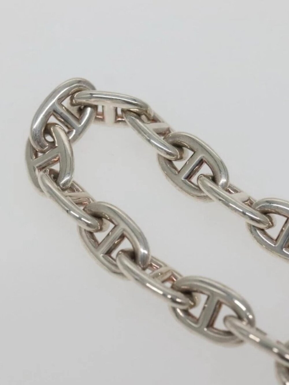HERMES Chaine d'Ancre MM Bracelet Ag925 14 Links Silver Auth 134933SM - Picture 6 of 10